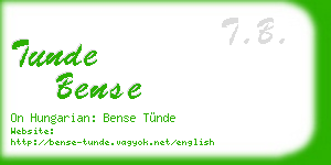 tunde bense business card